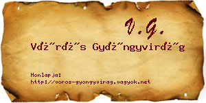 Vörös Gyöngyvirág névjegykártya
